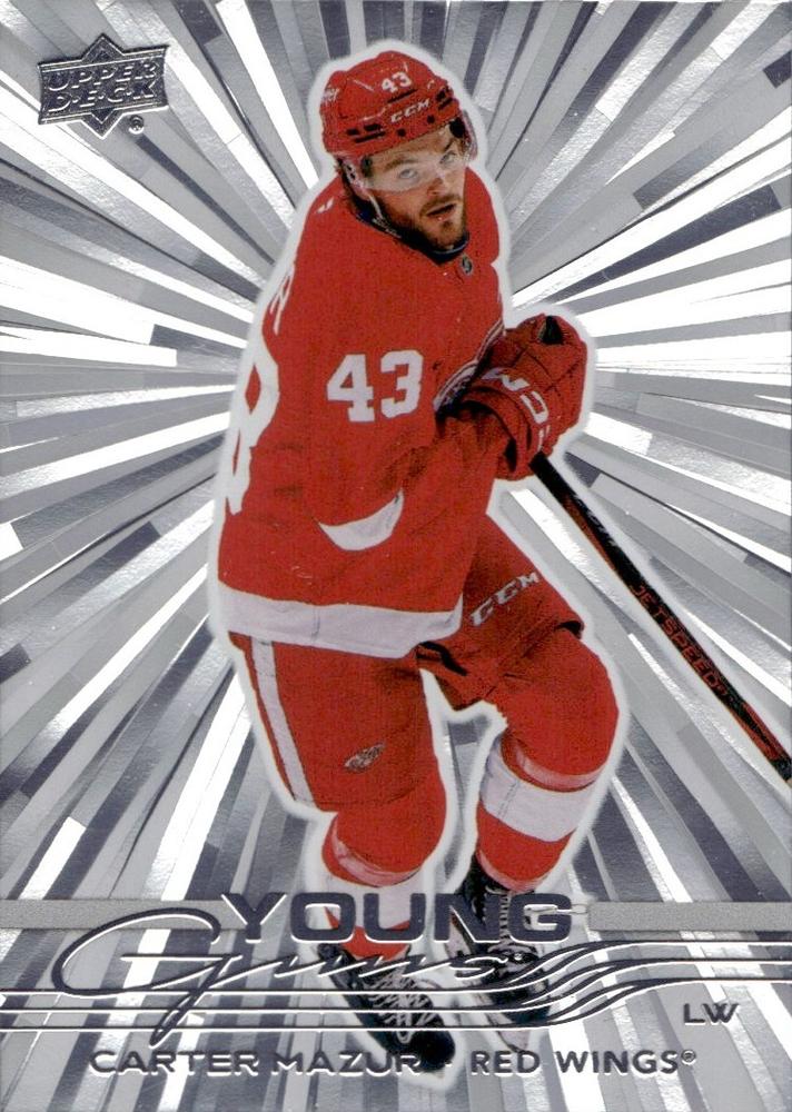 #204 Carter Mazur - Detroit Red Wings - 2025-26 Upper Deck - Outburst Silver Hockey