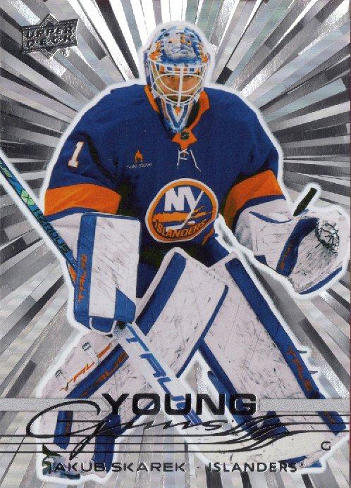 #244 Jakub Skarek - New York Islanders - 2025-26 Upper Deck - Outburst Silver Hockey