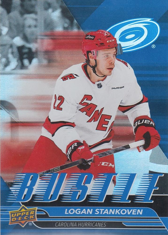 #B-12 Logan Stankoven - Carolina Hurricanes - 2025-26 Upper Deck - Bustle Hockey