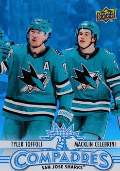 #CM-11 Macklin Celebrini / Tyler Toffoli - San Jose Sharks - 2025-26 Upper Deck - Compadres Hockey