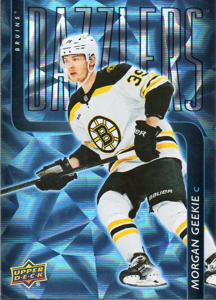 #DZ-5 Morgan Geekie - Boston Bruins - 2025-26 Upper Deck - Dazzlers Blue Hockey