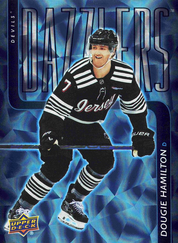 #DZ-25 Dougie Hamilton - New Jersey Devils - 2025-26 Upper Deck - Dazzlers Blue Hockey