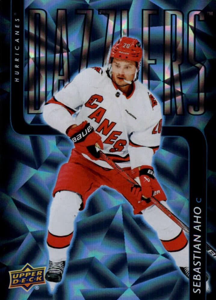 #DZ-28 Sebastian Aho - Carolina Hurricanes - 2025-26 Upper Deck - Dazzlers Blue Hockey