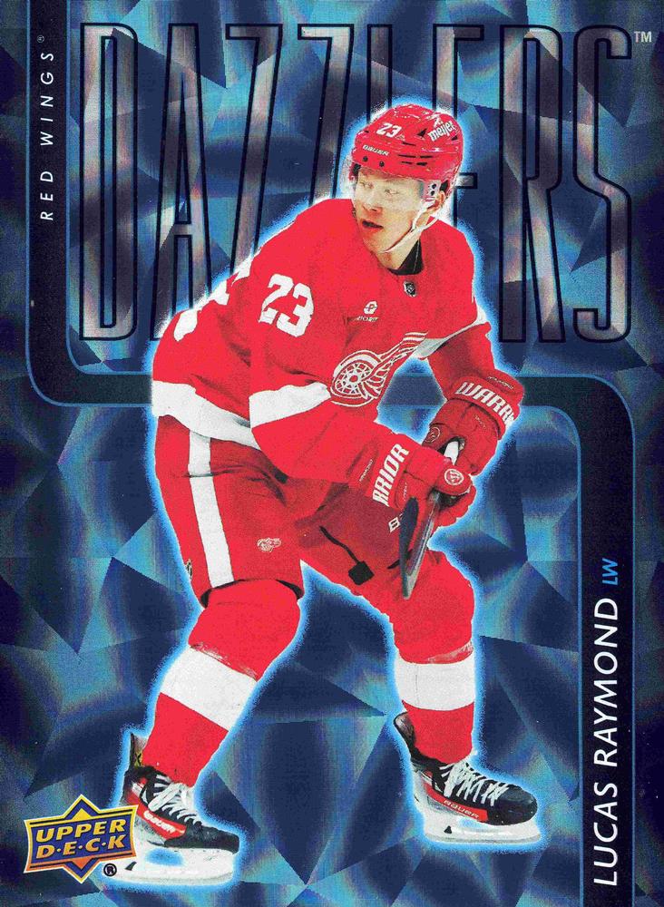 #DZ-30 Lucas Raymond - Detroit Red Wings - 2025-26 Upper Deck - Dazzlers Blue Hockey
