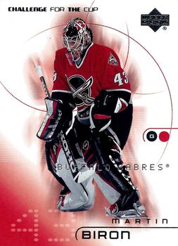#8 Martin Biron - Buffalo Sabres - 2001-02 Upper Deck Challenge for the Cup Hockey
