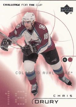 #19 Chris Drury - Colorado Avalanche - 2001-02 Upper Deck Challenge for the Cup Hockey