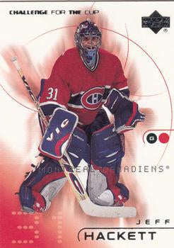 #45 Jeff Hackett - Montreal Canadiens - 2001-02 Upper Deck Challenge for the Cup Hockey