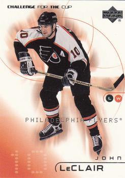 #61 John LeClair - Philadelphia Flyers - 2001-02 Upper Deck Challenge for the Cup Hockey