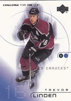 #85 Trevor Linden - Vancouver Canucks - 2001-02 Upper Deck Challenge for the Cup Hockey