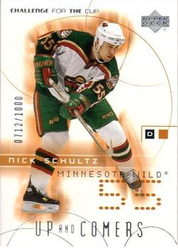 #112 Nick Schultz - Minnesota Wild - 2001-02 Upper Deck Challenge for the Cup Hockey