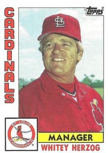 #561 Whitey Herzog - St. Louis Cardinals - 1984 Topps Baseball