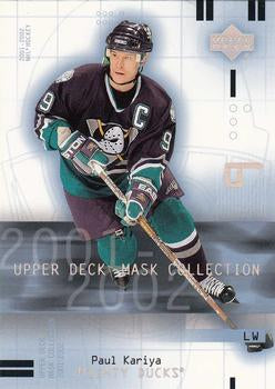#1 Paul Kariya - Anaheim Mighty Ducks - 2001-02 Upper Deck Mask Collection Hockey