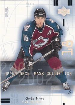 #20 Chris Drury - Colorado Avalanche - 2001-02 Upper Deck Mask Collection Hockey