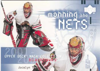 #107 Jocelyn Thibault - Chicago Blackhawks - 2001-02 Upper Deck Mask Collection Hockey
