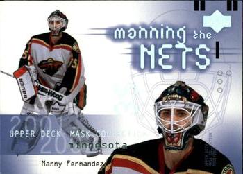 #115 Manny Fernandez - Minnesota Wild - 2001-02 Upper Deck Mask Collection Hockey