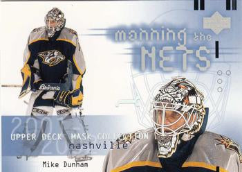 #117 Mike Dunham - Nashville Predators - 2001-02 Upper Deck Mask Collection Hockey