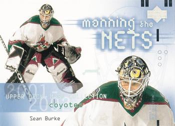 #123 Sean Burke - Phoenix Coyotes - 2001-02 Upper Deck Mask Collection Hockey