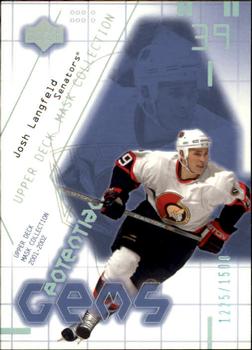 #158 Josh Langfeld - Ottawa Senators - 2001-02 Upper Deck Mask Collection Hockey