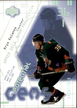 #162 Krystofer Kolanos - Phoenix Coyotes - 2001-02 Upper Deck Mask Collection Hockey