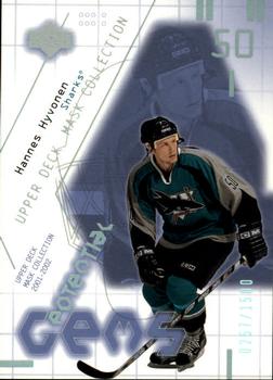 #165 Hannes Hyvonen - San Jose Sharks - 2001-02 Upper Deck Mask Collection Hockey