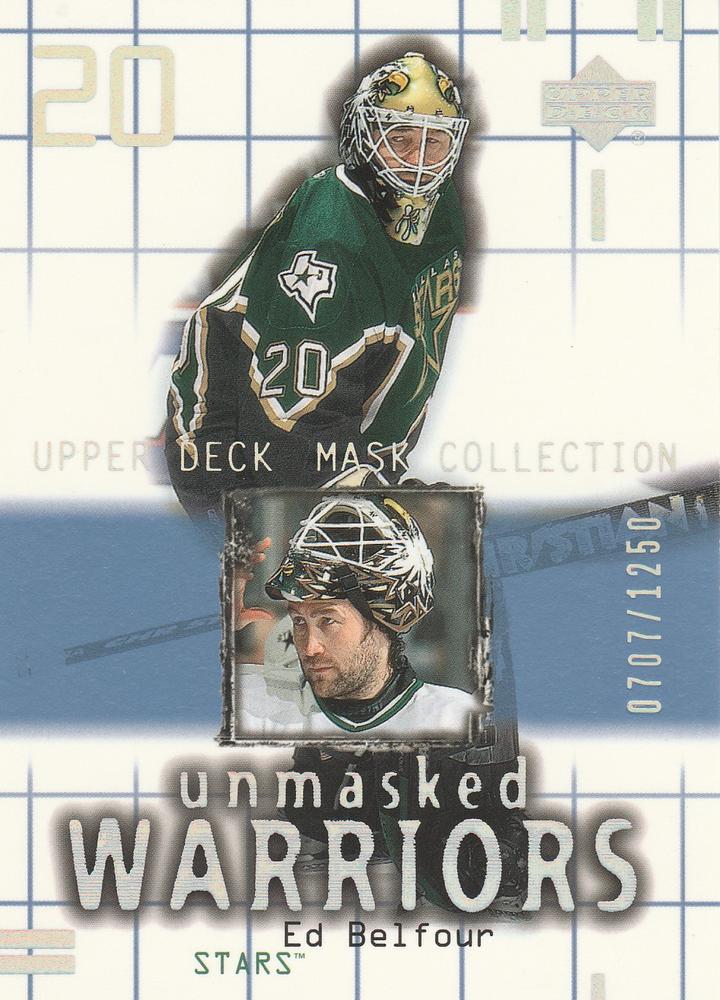 #176 Ed Belfour - Dallas Stars - 2001-02 Upper Deck Mask Collection Hockey