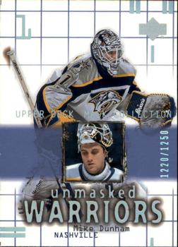 #180 Mike Dunham - Nashville Predators - 2001-02 Upper Deck Mask Collection Hockey