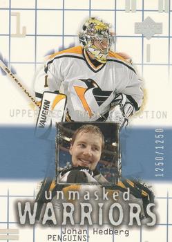 #186 Johan Hedberg - Pittsburgh Penguins - 2001-02 Upper Deck Mask Collection Hockey