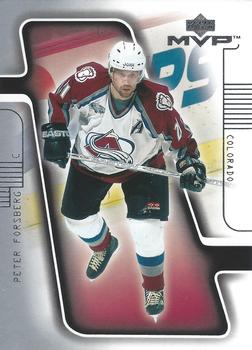 #44 Peter Forsberg - Colorado Avalanche - 2001-02 Upper Deck MVP Hockey