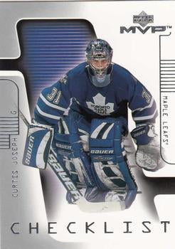 #220 Curtis Joseph - Toronto Maple Leafs - 2001-02 Upper Deck MVP Hockey