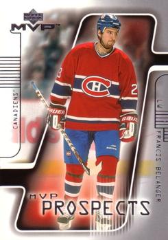 #205 Francis Belanger - Montreal Canadiens - 2001-02 Upper Deck MVP Hockey