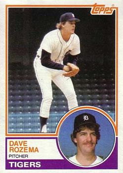 #562 Dave Rozema - Detroit Tigers - 1983 Topps Baseball