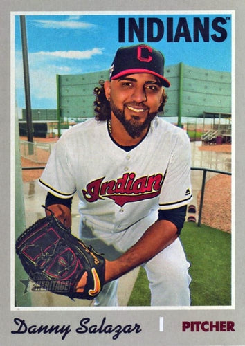 #563 Danny Salazar - Cleveland Indians - 2019 Topps Heritage Baseball