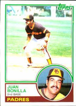 #563 Juan Bonilla - San Diego Padres - 1983 Topps Baseball