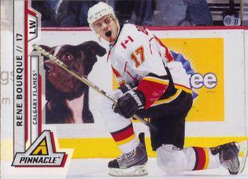 #166 Rene Bourque - Calgary Flames - 2010-11 Panini Pinnacle Hockey