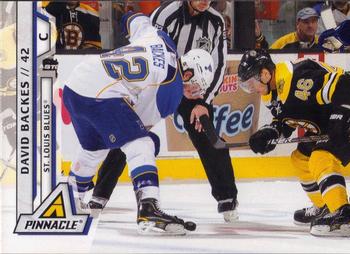 #31 David Backes - St. Louis Blues - 2010-11 Panini Pinnacle Hockey