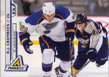 #33 B.J. Crombeen - St. Louis Blues - 2010-11 Panini Pinnacle Hockey