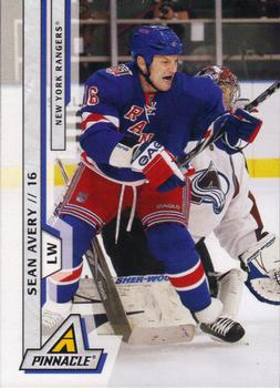 #68 Sean Avery - New York Rangers - 2010-11 Panini Pinnacle Hockey