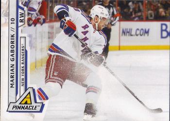 #72 Marian Gaborik - New York Rangers - 2010-11 Panini Pinnacle Hockey