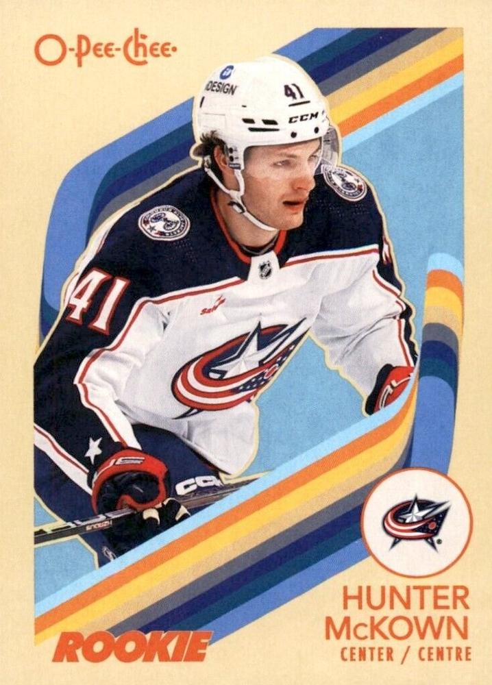#565 Hunter McKown - Columbus Blue Jackets - 2023-24 O-Pee-Chee - Retro Hockey