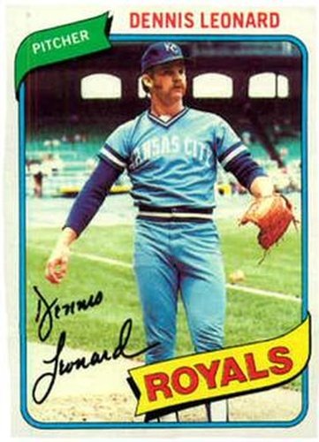 #565 Dennis Leonard - Kansas City Royals - 1980 Topps Baseball