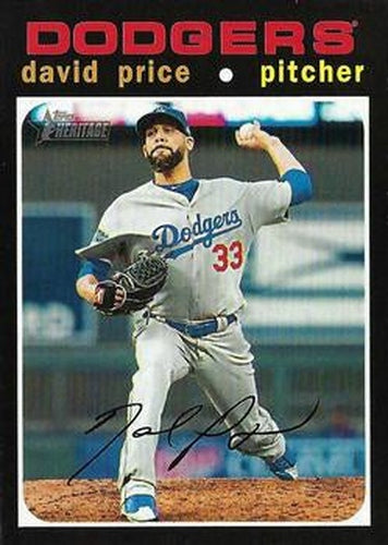 #565b David Price - Los Angeles Dodgers - 2020 Topps Heritage Baseball