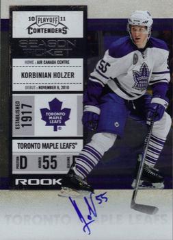 #164 Korbinian Holzer - Toronto Maple Leafs - 2010-11 Playoff Contenders Hockey