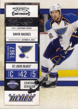 #17 David Backes - St. Louis Blues - 2010-11 Playoff Contenders Hockey