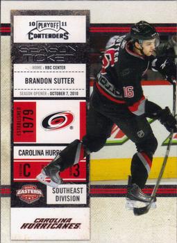 #24 Brandon Sutter - Carolina Hurricanes - 2010-11 Playoff Contenders Hockey