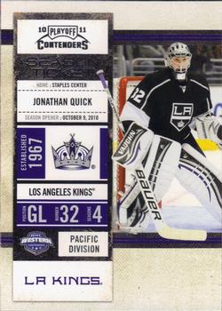 #29 Jonathan Quick - Los Angeles Kings - 2010-11 Playoff Contenders Hockey