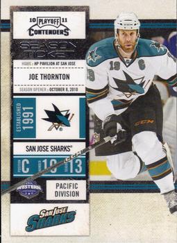 #36 Joe Thornton - San Jose Sharks - 2010-11 Playoff Contenders Hockey