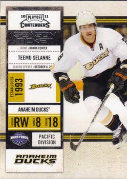 #41 Teemu Selanne - Anaheim Ducks - 2010-11 Playoff Contenders Hockey