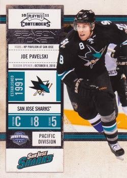 #56 Joe Pavelski - San Jose Sharks - 2010-11 Playoff Contenders Hockey