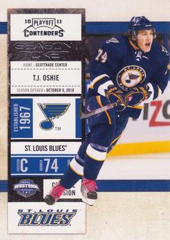 #57 T.J. Oshie - St. Louis Blues - 2010-11 Playoff Contenders Hockey