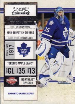 #58 Jean-Sebastien Giguere - Toronto Maple Leafs - 2010-11 Playoff Contenders Hockey